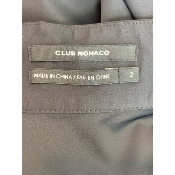 Club Monaco black 3/4 sleeves hidden buttons mini dress size 2 - Picture 4 of 11